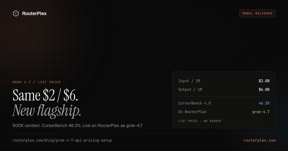 Grok 4.7 API: Pricing, 500K Context and Setup